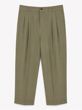 Tommy Bahama 100% Silk Pleated Dress Pants Tan Green Men's 38x28